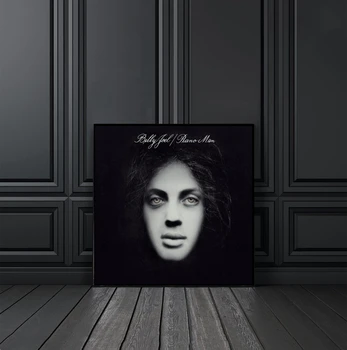 Били Джоел - Пианист, корица на музикален албум, плакат на платно, Украса за дома, Стенни живопис (без рамка)