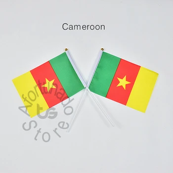 Камерун 10 бр 14*21 см, който да се вее Националното знаме, украса за дома, банер