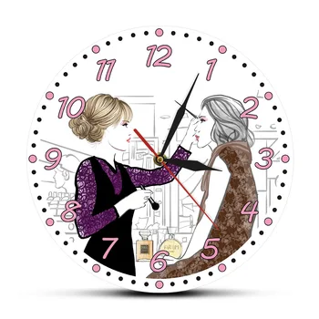 Модерен женски грим за удължаване на мигли, модерните стенни часовници за удължаване на мигли, декоративни стенни табела, салонные часове по поръчка