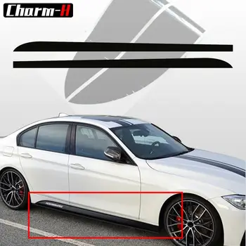 2 елемента Стикер ивица на прага на страничната прагове от въглеродни влакна 5D за BMW F30 F31 M-Packet, етикети M Line, M Sport, M Performance