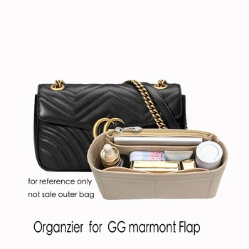 Чанта с капак, поставете от чувствах плат, Органайзер за чанти, Органайзер за козметика, Вътрешен чантата за пътуване, Преносими, козметични чанти за GG marmont