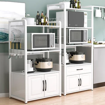 Кухненски шкаф с ламперия от скандинавския дърво за мебели за дома, кухненски бюфет, Богат творчески многослойни аксесоари за шкафове
