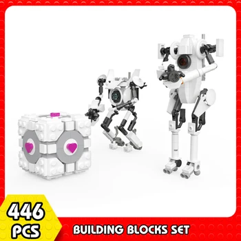 Moc Играта Nendoroids-Портали P-Body и Atlas от 2 блока, Набор от Градивни елементи, Резервни Части за лице, Креативни Детски Играчки
