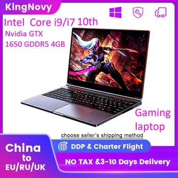 KingNovy лаптоп за Игри 16,1 инча GTX 1650 4G Intel Core i9 10885H i7 10870H IPS Екран notebook PC Gamer Компютър с Windows 11 4 TB