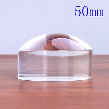 50 мм акрил лупа с 8-кратно увеличително стъкло, за да преспапиета, купол топка-сфера, обектив за снимки, бижута, четене