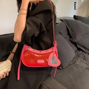 Класически червени портмонета и чанти Луксозни дизайнерски летните модни чанти през рамо с регулируема джапанки Висококачествена дамска чанта през рамо