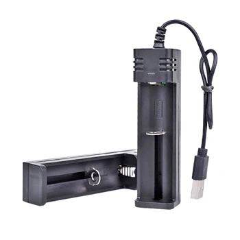 1 Слот за Интелигентно зарядно устройство USB-зарядно устройство за 18650 16340 14500 26650 акумулаторна батерия с led индикатор
