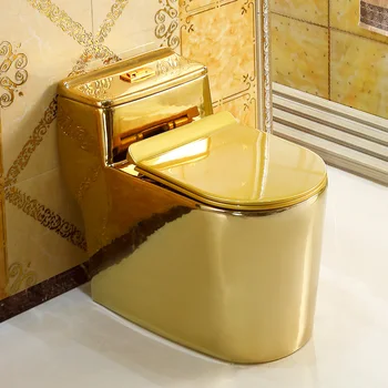 Клуб хотел в европейски стил, златна closestool, супер vortex сифон, безшумен ватерклозет, личен домакински творчески тоалетна