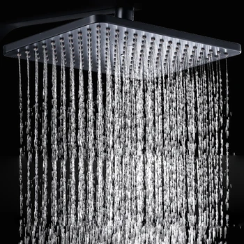 Термостатическая душ система Златен Черен кран за баня Интелигентен душ-комплект с Модерен смесител за вана СПА дъжд Горещ студен миксер