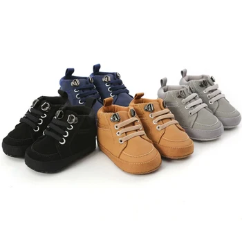FOCUSNORM, 4 цвята, Обувки за Малките Момчета и Момичета 0-18 м, Мека Подметка, Високо устойчива на плъзгане Однотонная Есенна Мода Обувки За Първите Разходки
