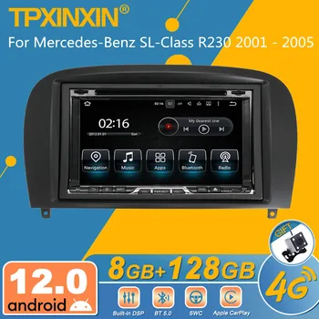 За Mercedes-Benz SL-Class R230 2001-2005 Android радиото в автомобила 2Din Стерео Приемник Авторадио Мултимедиен Плейър GPS Navi Блок