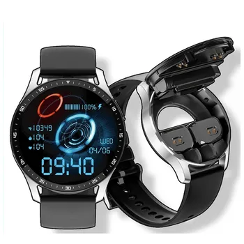 Смарт часовници X7 слушалки Вградени TWS Bluetooth слушалки Двойна слушалки предизвикателство часовници Музика спорт смарт часовници фитнес-тракер