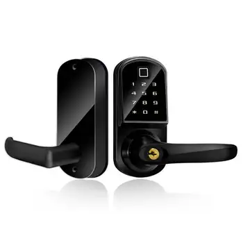 Bluetooth TTlock, парола, заключване на пръстови отпечатъци, дръжка за апартамент, вила, интелигентна система за заключване на вратите, механични ключове