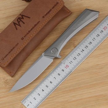 сгъваем нож nami-N002, острието m390, титановая дръжка TC4, практичен сгъваем нож за къмпинг, лов, EDC инструмент