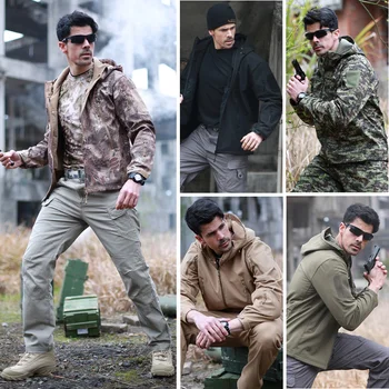 Мъжки армейските ризи, ловни камуфляжная облекло за еърсофт оръжия, тактически униформи, пейнтбольная ветровка с дълъг ръкав за къмпинг