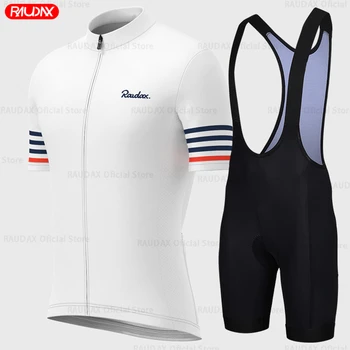2023 Шорти-лигавник Raudax за велоспорта, мъжки трикотажная облекло за планински велосипед, лятна комплектная облекло за състезателен мотор, Быстросохнущий спортен комплект