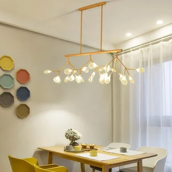 модерен led тавана лампа с кристали e27, окачена лампа, led полилей, тавана луксозен дизайнерски кухненски лампа, марокански декор
