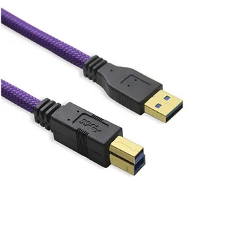 Квадратен декодер интерфейс USB 3.0 Type-B, свързващ кабел за предаване на аудио данни с мобилен твърд диск, 2 м 6 метра