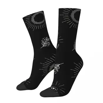 Забавни happy мъжки чорапи Астрология Реколта Harajuku Зодиакальная звезда от хип хоп Случайни екипажа Луд чорап Подарък модел с принтом