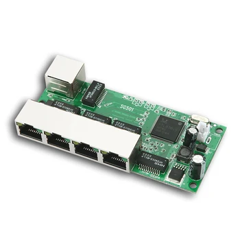 Пълен модул gigabit комутатор Mini 3/4/5 Port Reverse POE Power Supply Ethernet Промишлен клас Голи печатни платки на дънната платка