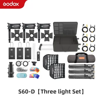 Godox S60 S60-D 60 W Фокусирующий led снимков прожектор с непрекъснатото регулируемо осветление с вратата на бараката за професионалната фотография