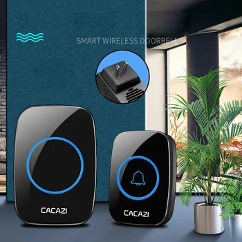 Домашен добре дошли звънец Интелигентен безжичен звънец Водоустойчив 300 м дистанционно управление на EU-US Plug smart Door Bell Chime W1
