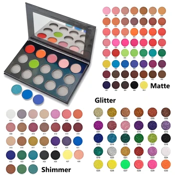 Индивидуален Избор на цветове Высокопигментированные Сенки за очи Палитра грим Матово Блестящ блясък многоцветен козметика частна търговска марка