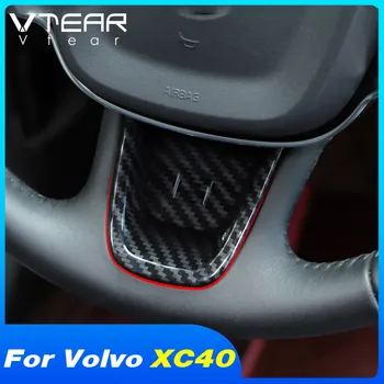Vtear Тапицерия на Волана на Колата Покриване на Бутона Фарове, ABS Вътрешна Украса на Капачката на Волана Аксесоари За Интериора на Volvo XC40