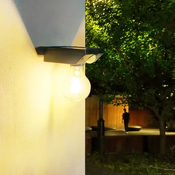 Led слънчева лампа, Акумулаторна лампа, Подвесная лампа за вътрешен двор, градина, тераса, външни лампи, на улицата, с монтиран на стената лампа, чувствителна крушка