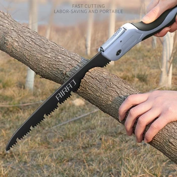 Стоманена Изкривен сгъваема антикорозионна ръчна ножовка SK5 за рязане на сухи и мокри дъски от дърво, уличен дървообработващи нож