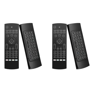 RISE-2X MX3 Air Mouse, Безжична Клавиатура Със Задно осветяване Smart Remote Control 2.4 G RF За X96 Tx3 H96 Android TV Box
