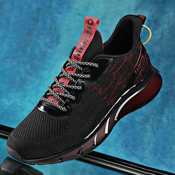 2021 нови маратонки, мъжки спортни обувки, удобна еластична дишаща лятна мъжки обувки за бягане на открито, амортизация