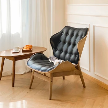 Кожени дизайнерски столове за дневна Модерни италиански офис Дървени Столове за всекидневна Nordic Sedie Da Soggiorno Мебели за дома