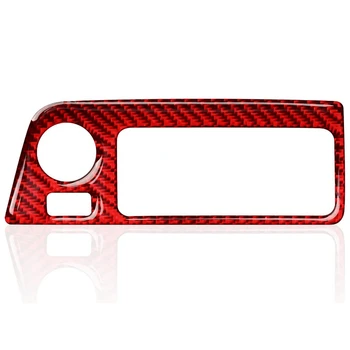 Тампон върху панел превключвател на фаровете, комплект стикери стикер от въглеродни влакна за купето на автомобила Chevrolet Corvette C7 2014-2019, червен
