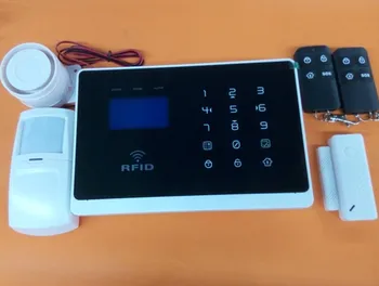 GSM алармена система с RFID карта и сензорна клавиатура на английски/френски/испански допълнително