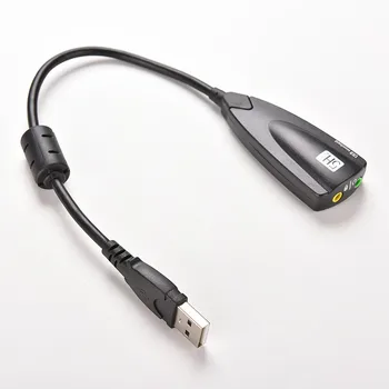 100 бр. лот USB звукова карта 5H V2 7.1 Външен аудиоадаптер USB към виртуалния канал 3D CH Звукова писта за преносими КОМПЮТРИ