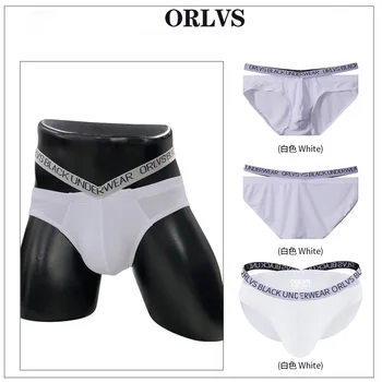 ORLVS секси дизайнерски гащи с ниска тапицерия, хипстерский млад човек, U-изпъкнали дишащи памучни обикновена плътно прилепнали мъжки колан OR6251