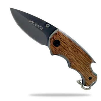 Висококачествени тактически 55HRC 3CR13 Нож от Стомана Сив Цвят с дървена Дръжка, сгъваем Нож, ловни Ножове за оцеляване на открито