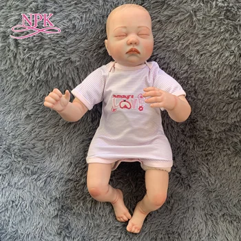 NPK 55 см заспиване на детето reborn premie baby doll-популярното сладко личице, рисуване на коса, ръчно рисувани, истинска мека на допир приятен дете