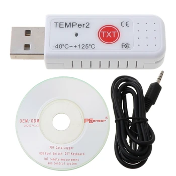 G5AB PC TEMPER2 Сензор USB Термометър, Влагомер на данни Дървар температура