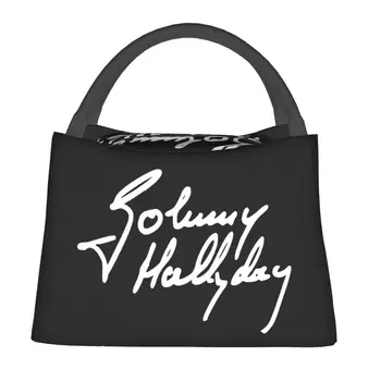 Обяд-бокс легендата на френския рок Джони Hallyday за жени, фланец термоохладитель, чанта за обяд с изолация от хранителни продукти, болнични контейнер