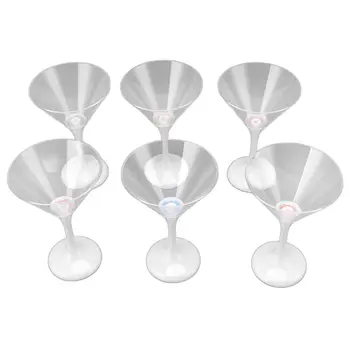 Пластмасови led чаши за мартини, мигащи пластмасови чаши за мартини за парти