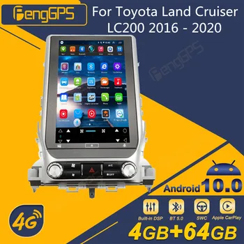 За Toyota Land Cruiser LC200 2016-2020 Android Радиото в автомобила Tesla Екран 2Din Стереоприемник Авторадио Мултимедиен Плейър GPS