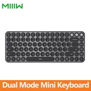MIIIW Bluetooth Двухрежимная мини клавиатура 85 комбинации Мультисистемный безжичен режим Bluetooth 2,4 Ghz за клавиатура на компютър, лаптоп таблет
