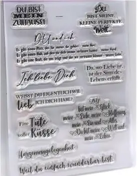 Безплатна доставка, немска прозрачен печат за DIY, декоративен фотоалбум за scrapbooking A7238