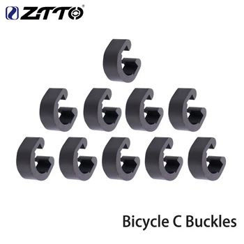 Комплект въжета на дисковата спирачка ZTTO за велосипед МТВ, почтителен тръбопровод, Трансмиссионная тръба, Пластмасови обтегач C-тип, защелкивающийся скоба за маркуча на дисковата спирачка