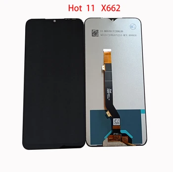 1 бр. за Infinix Hot 11x662 LCD дисплей с сензорен екран дигитайзер в събирането + рамка за Infinix Hot 11 Play X688/Hot 11S X6812