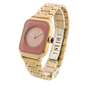 Модни златни луксозни часовници марка Guou, женски индивидуални квадратни стоманени часовник, кварцов желейные ежедневни подарък рокли, ръчен часовник