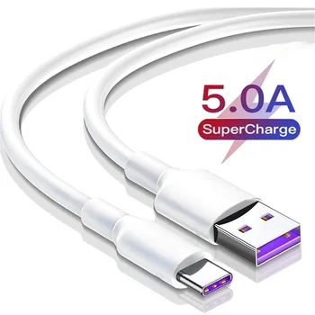5А USB Type C кабел Кабел За Бързо Зареждане на Мобилен Телефон C USB Кабели За Xiaomi 12 11 Huawei Samsung Micro USB Кабел За Предаване на Данни Кабел