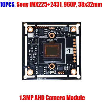 10 бр./лот Starlight 960P AHD Такса камера за видеонаблюдение Модул IMX225 + NVP2431H 1280x960 1.3 MP 1200TVL Аналогов HD Печатна платка 32x32 мм 38x38 мм UTC
